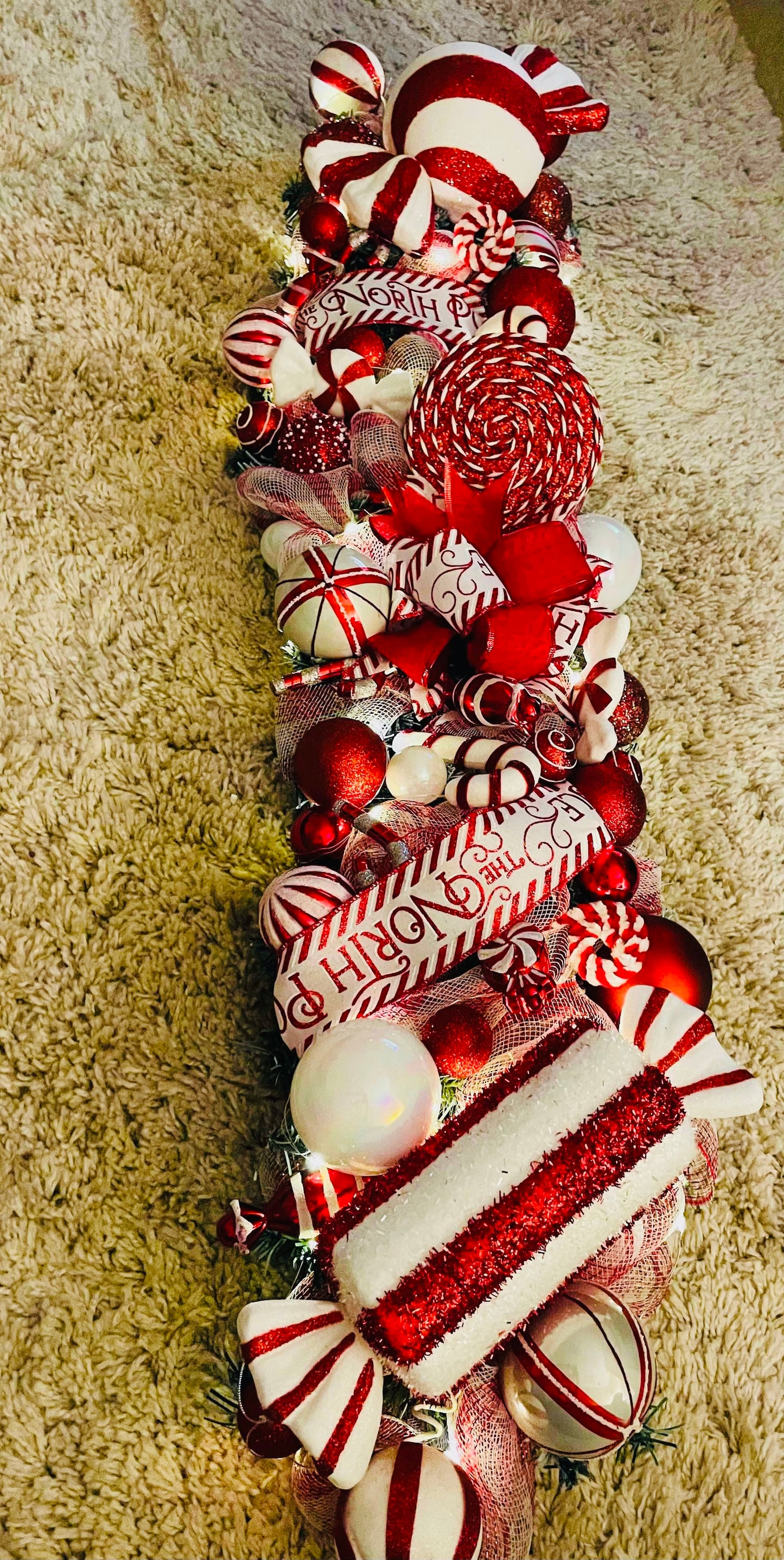 Candy cane garland