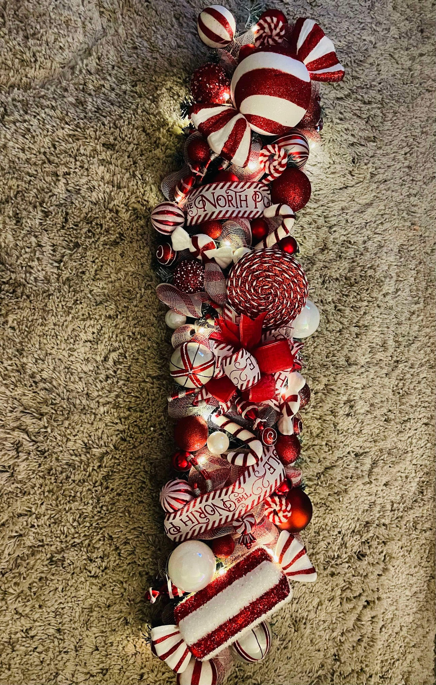 Candy cane garland