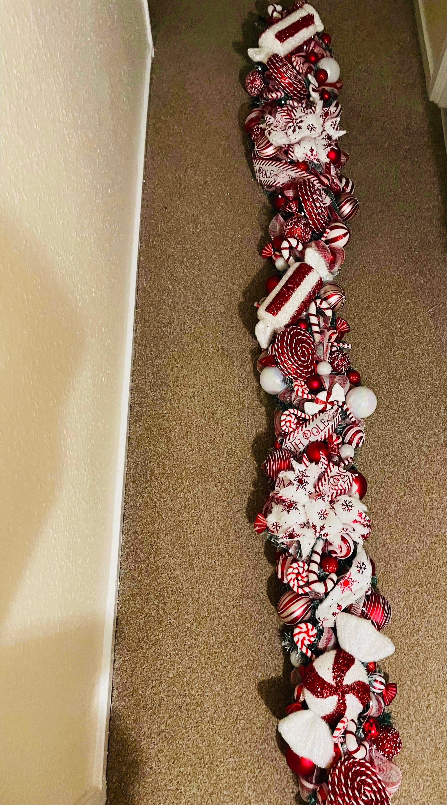 Candy cane garland