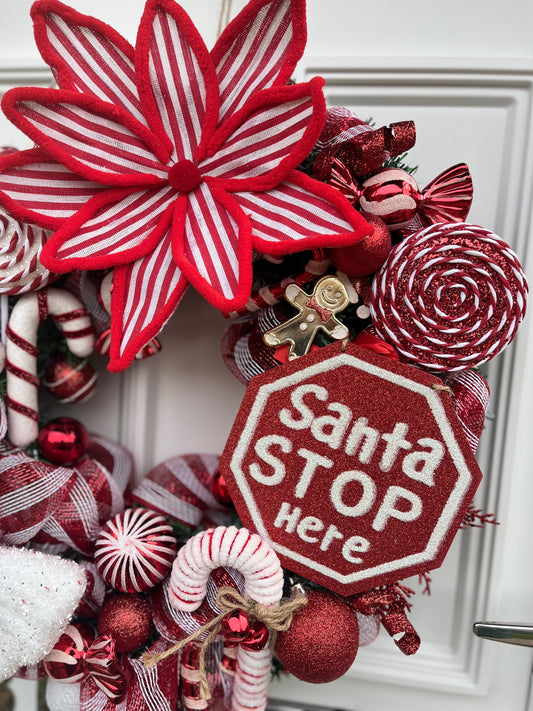 Candy Cane Wreath