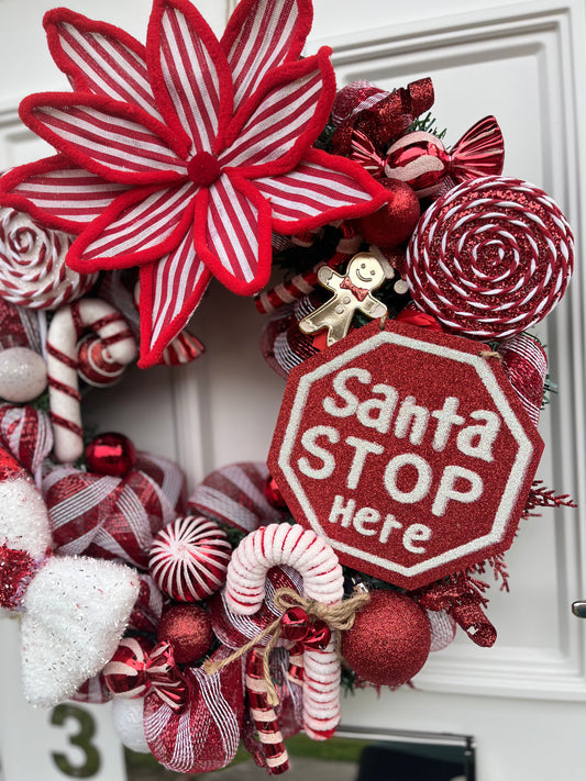 Candy Cane Wreath