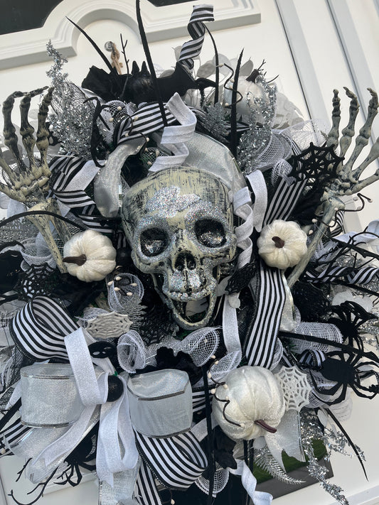 Halloween Skelton wreath