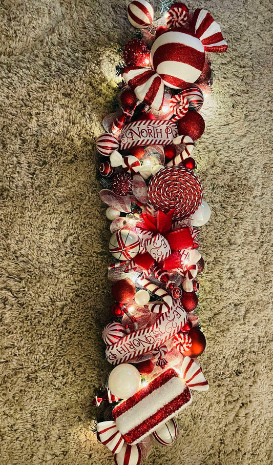 Candy cane garland