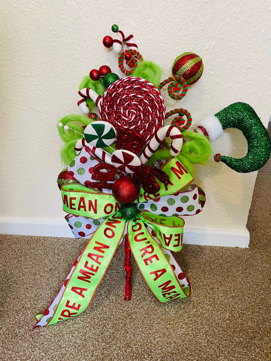Grinch tree topper