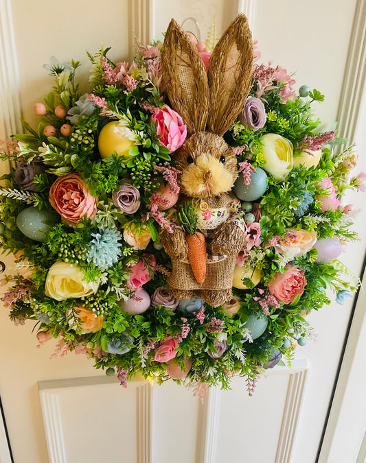 Pastel Easter wreath decor