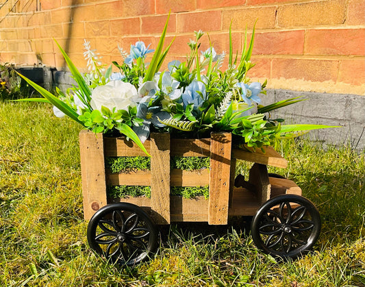 Artificial garden truck planter decor